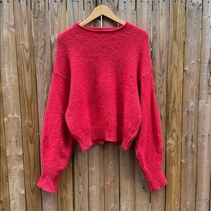 Paloma Wool noche Vibrant Red Knit Top